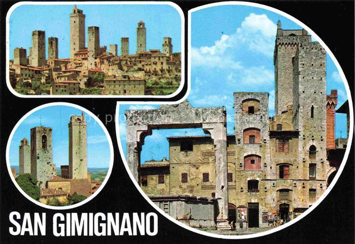 San Gimignano Toscana IT Le Torri Tuerme der Stadt
