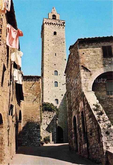 San Gimignano Toscana IT Torre grossa Grosser Turm