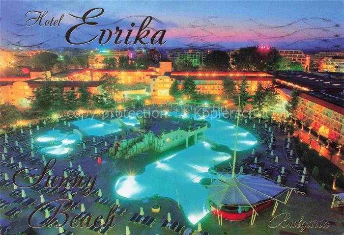 Varna  WARNA Bulgaria Hotel Evrika Swimming Pool Sunny Beach Nachtaufnahme