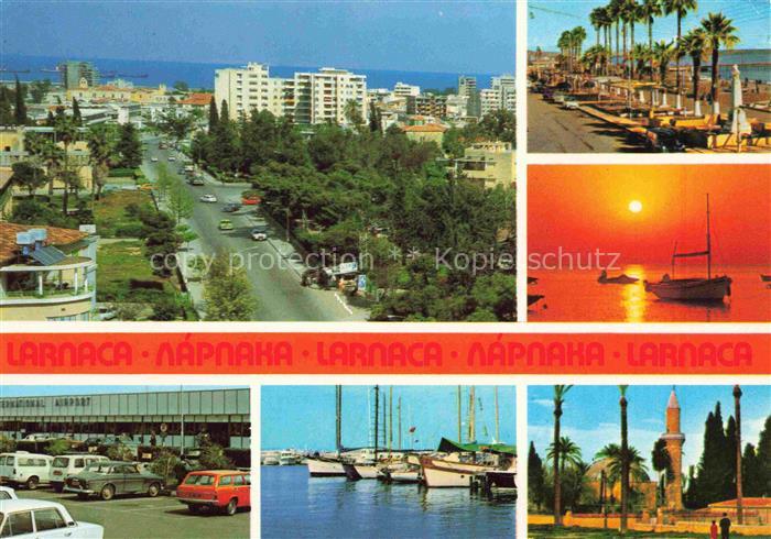 Larnaca Teilansichten Flughafen Hafen Promenade