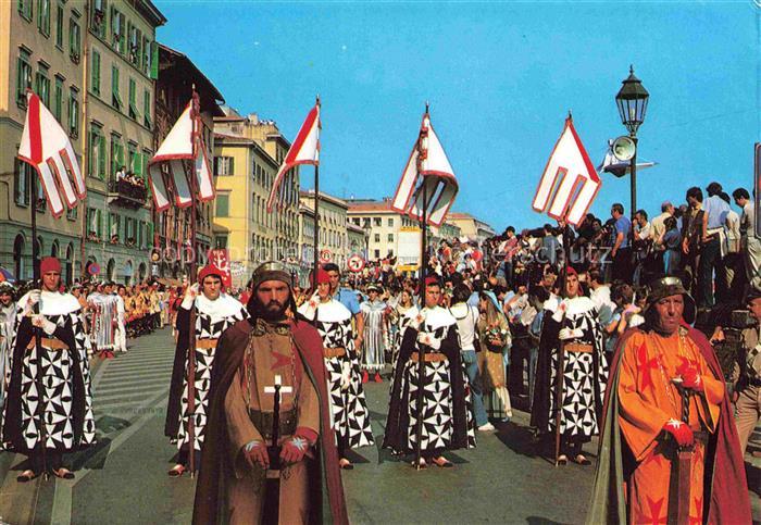PISA Toscana IT Corteo in costume per la Regata Storica Wettrudern in historisch