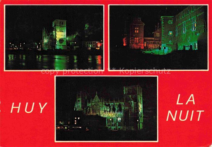 Huy Belgie Vues d'ensemble la nuit