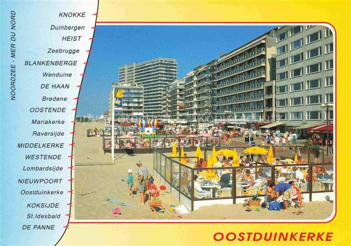 Oostduinkerke Koksijde Belgie Strand en zeedijk Strand Promenade