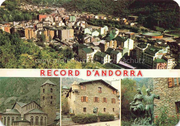 Andorra Andorre Vista general Esglesia d'Andorra Vella Casa de la Vall
