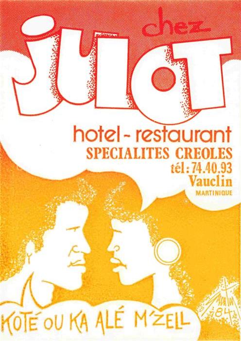 Vauclin Le Vauclin Hotel Restaurant chez Julot Illustrateur E. Quentin Kuenstler