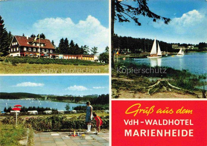 Marienheide Oberbergischer Kreis NRW VdH-Waldhotel Campingplatz Partie am See Br