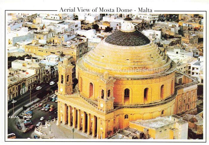 Malta  Insel Aerial view of Mosta Dome