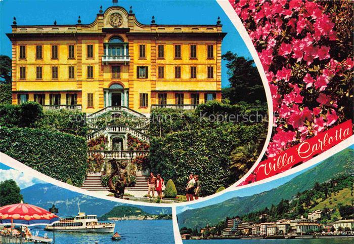 Tremezzo Lago di Como Lombardia IT Villa Carlotta Fahrgastschiff Comersee