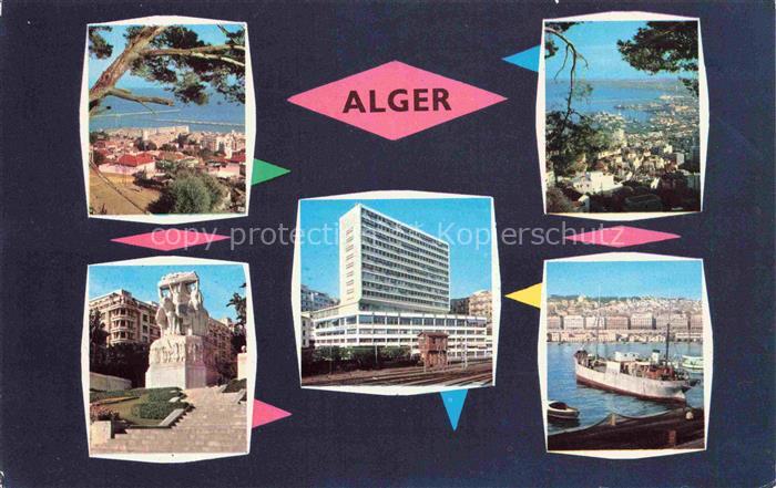 ALGER  Algerie Souvenir de la ville Küstenpanorama Den