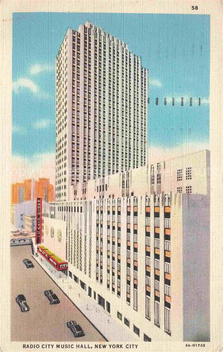 NEW YORK City USA Radio City Music Hall Illustration
