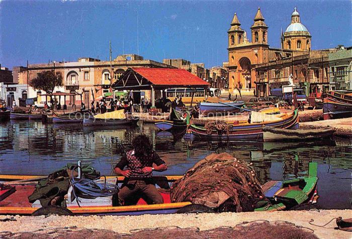Marsaxlokk Malta A typical fishing village harbour