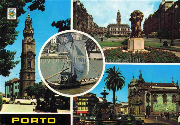PORTO  Portugal Igreja dos Clérigos Barco Rabelo Avenida dos Aliados Fonte dos L