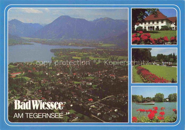 BAD WIEssEE Tegernsee Luftaufnahme Schwefelbad Park Partie am See