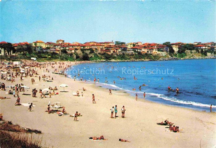 Sozopol Sozopole Sosopol BG Panorama Strand Blick zur Stadt