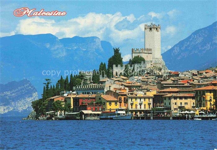 Malcesine Lago di Garda Ansicht vom Gardasee aus