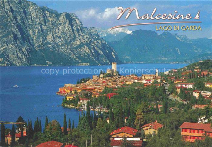Malcesine Lago di Garda Panorama Gardasee Alpen