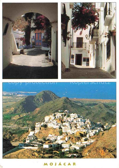 Mojacar Almeria ES Ortsmotive Gassen Luftaufnahme