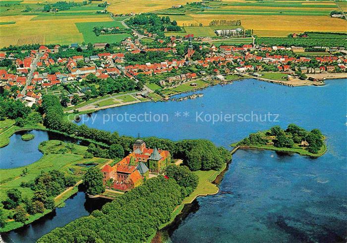 Nysted DK Luftfoto met Aalholm Slot Schloss