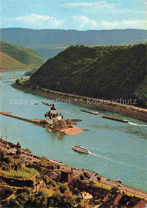 Kaub Caub Rhein Die Pfalz im Rhein