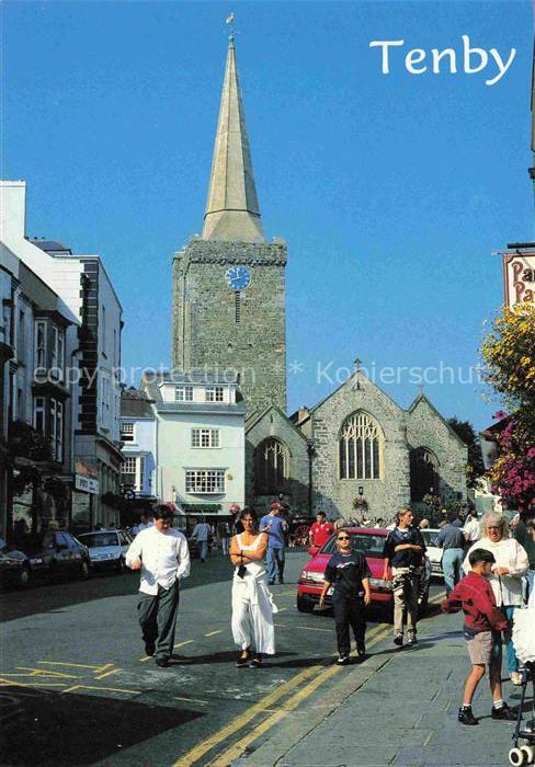 Tenby Pembrokeshire Wales UK High Street Church
