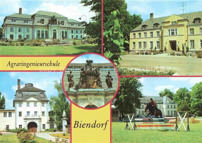 Biendorf Bernburg Orangerie Internat 18. Jhdt. Hauptgebaeude Allianzwappen Turmg