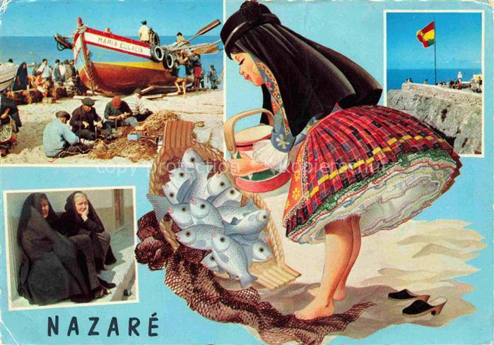 Nazare PT Peixes pescadores viuvas a trajes de Nazaré Fischer Trachten