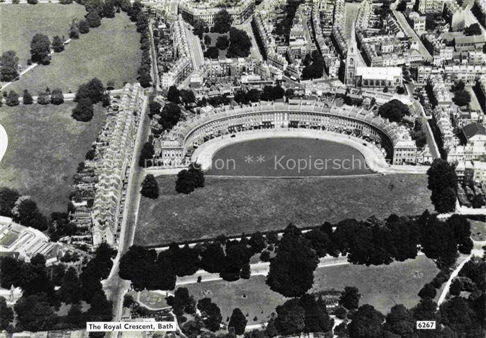 Bath  UK The Royal Crescent aerial view