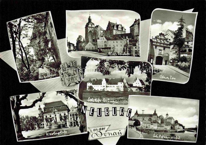 Neuburg  Donau Bayern Hutzeldoerre Altes Schloss Oberes Tor Schloss Gruenau Karl