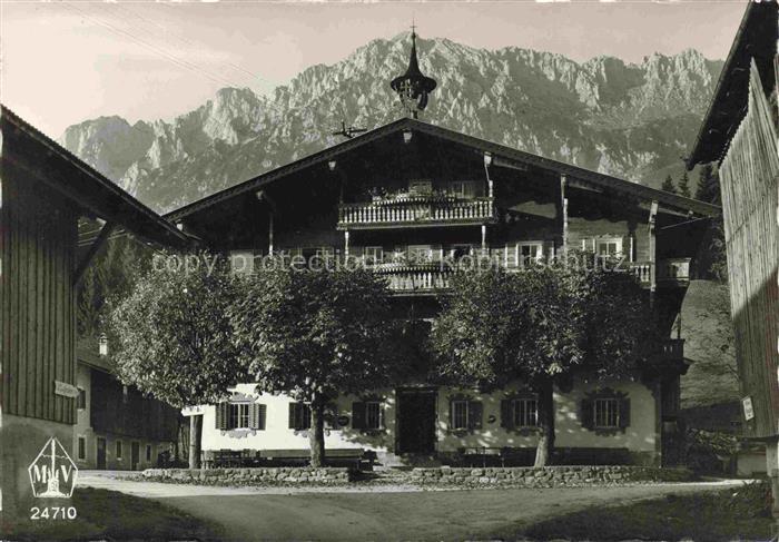 Scheffau Tirol Wilden Kaiser Tirol AT Gasthaus Maikircher gegen Scheffauer Kaise