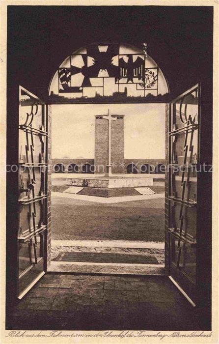 Tannenberg  Denkmal Hohenstein Ostpreussen PL Blick aus dem Fahnenturm in den Eh