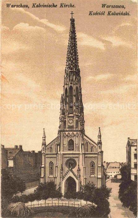 Warschau WARSZAWA PL Kalvinische Kirche Kuenstlerkarte