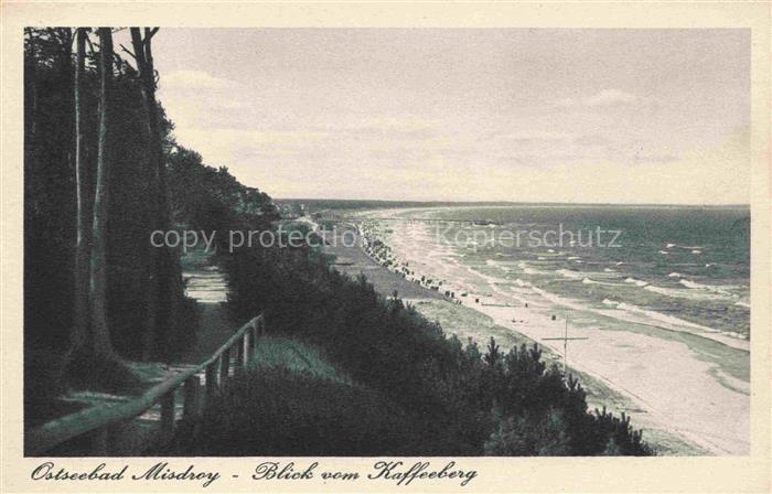MISDROY Ostseebad Miedzyzdroje PL Kuestenpanorama Blick vom Kaffeeberg Kupfertie