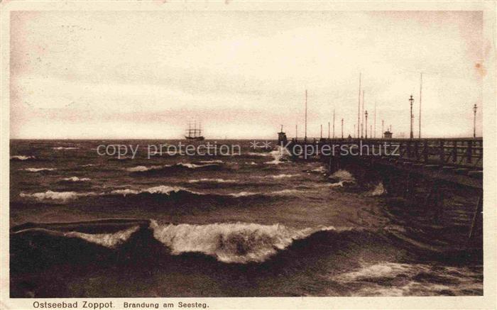 Zoppot Sopot PL Brandund am Seesteg