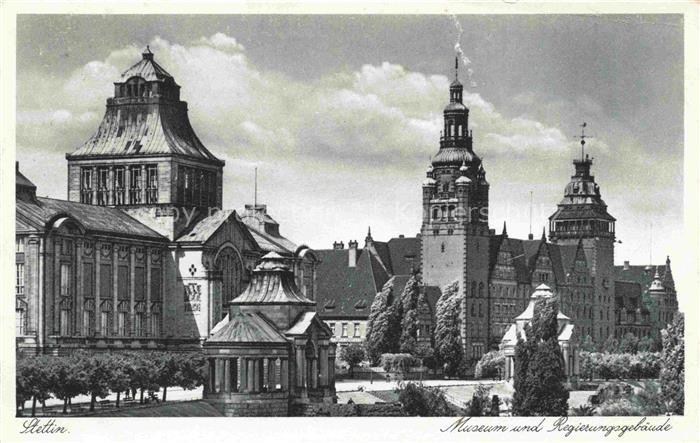 Stettin SZCZECIN Pommern PL Museum und Regierungsgebaeude
