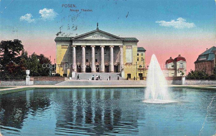 Posen  POZNAN PL Neues Theater Wasserspiele Feldpost