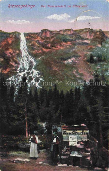 Spindleruv Mlyn Spindelmuehle Riesengebirge CZ Pantschefall im Elbegrund Wasserf