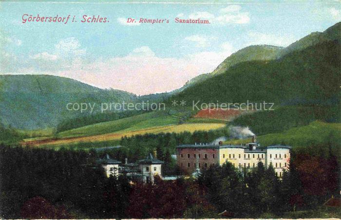 Goerbersdorf  Sokolowsko Schlesien PL Teilansicht mit Dr. Roempler's Sanatorium