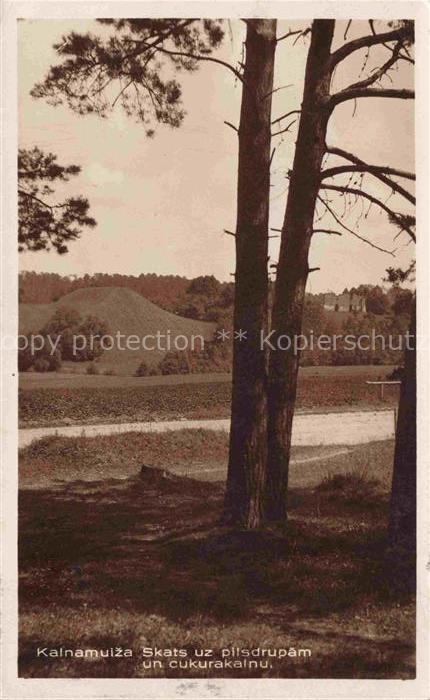 Kalnamuiza Kalnmuiza Tukum Riga Latvia Skats uz ipilsdrupam un cukurakalnu