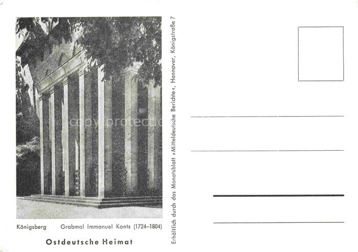 KoeNIGSBERG  Ostpreussen Kaliningrad RU Grabmal Immanuel Kants Serie Ostdeutsche