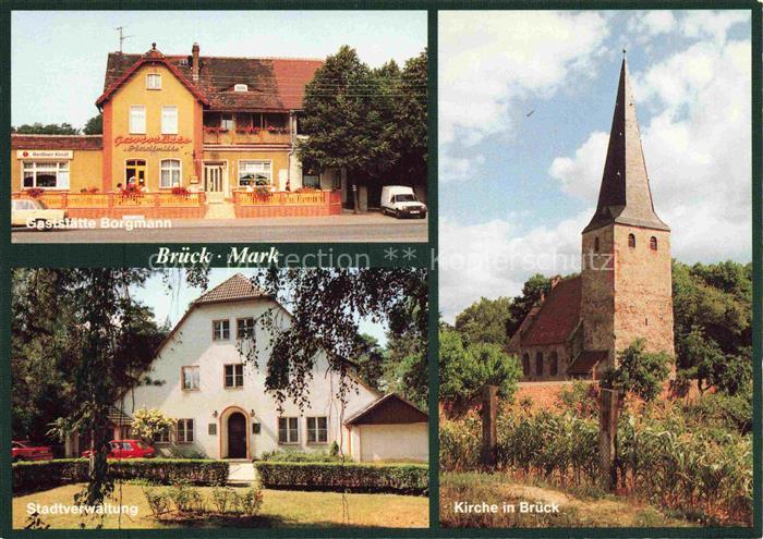 Brueck Mark Gaststaette Borgmann Stadtverwaltung Kirche
