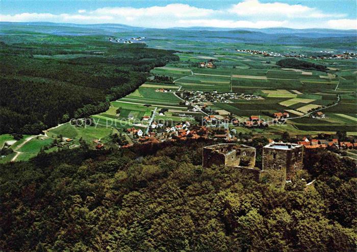 Weibelsburg Ippinghausen Wolfhagen Hessen Panorama Blick auf Ippinghausen Burgru