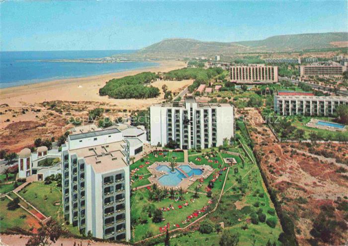 Agadir Maroc Vue générale aérienne Hôtels Plage