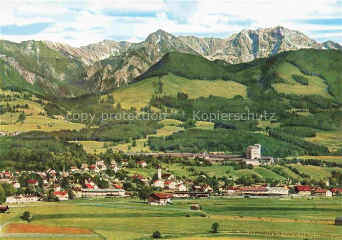 Sonthofen  Oberallgaeu Panorama Blick gegen Breitenberg Rotspitze und Daumen All