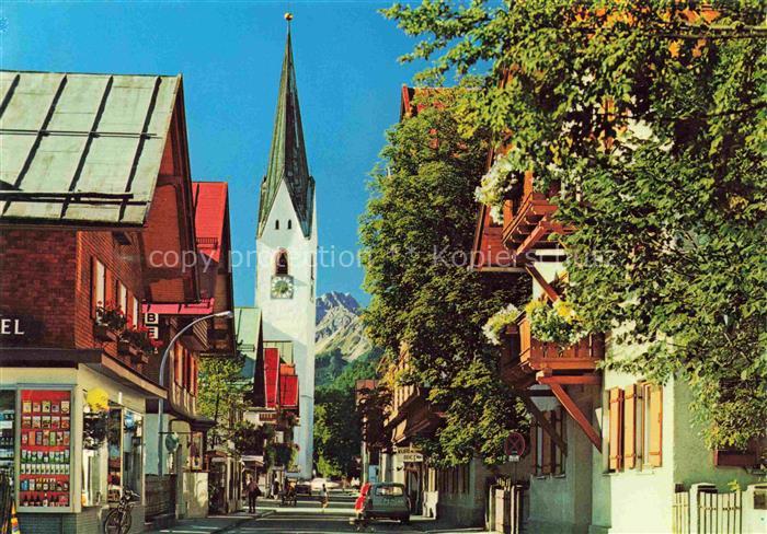 OBERSTDORF Bayern Kirchstrasse Kirche Heilklimatischer Kurort Huber Karte Nr. 88