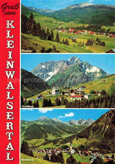 Kleinwalsertal Vorarlberg AT Panorama Riezlern Hirschegg Mittelberg Alpen