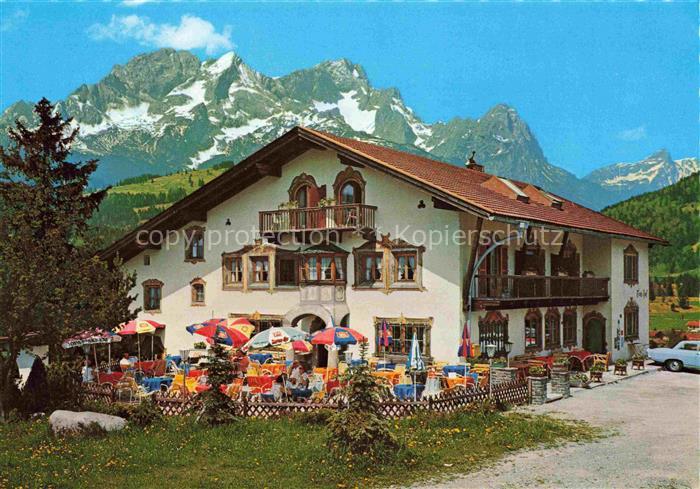 MITTENWALD Bayern Hotel Toni-Hof Terrassen-Café Restaurant Alpenblick Huber Kart