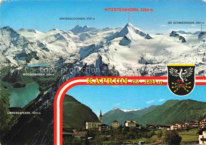 Kaprun AT Panorama Skigebiet am Kitzsteinhorn Hohe Tauern Moserboden Ortsansicht