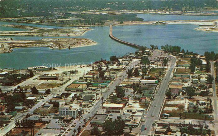 St Petersburg Florida USA Showing Corey Causeway across Boca Ciega Bay aerial vi