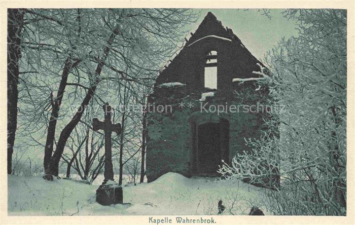 Wahrenbrok RIGA Latvia Kapelle Kreuz im Winter Kurland 1916/17
