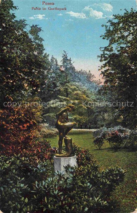 Posen  POZNAN PL Partie im Goethepark Skulptur